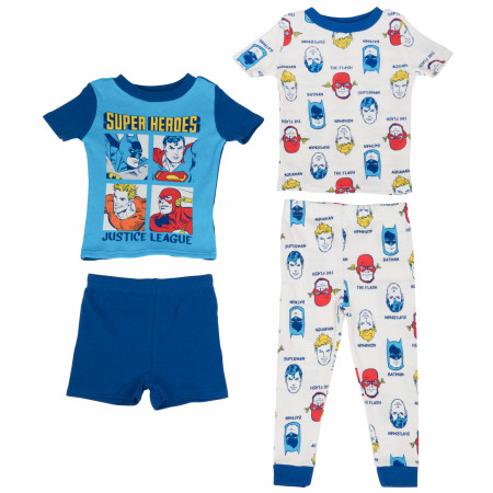 DC Super Heroes Justice League 4-Piece Toddler Pajama Set